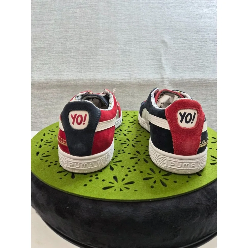 Puma MC Shan 345962-01 Mens US 10.5 Athletic Shoes Ribbon Red Navy Sneakers